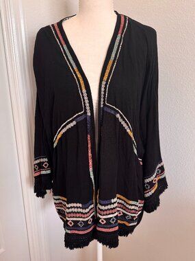 Knox Rose Embroidered Boho Cardigan